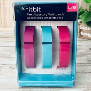 NWT in Box Size L Pack of 3 Fitbit Flex Accessory Purple, turquoise Blue & Pink